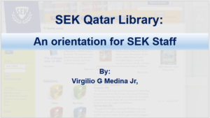 Library Orientation 2015-2016